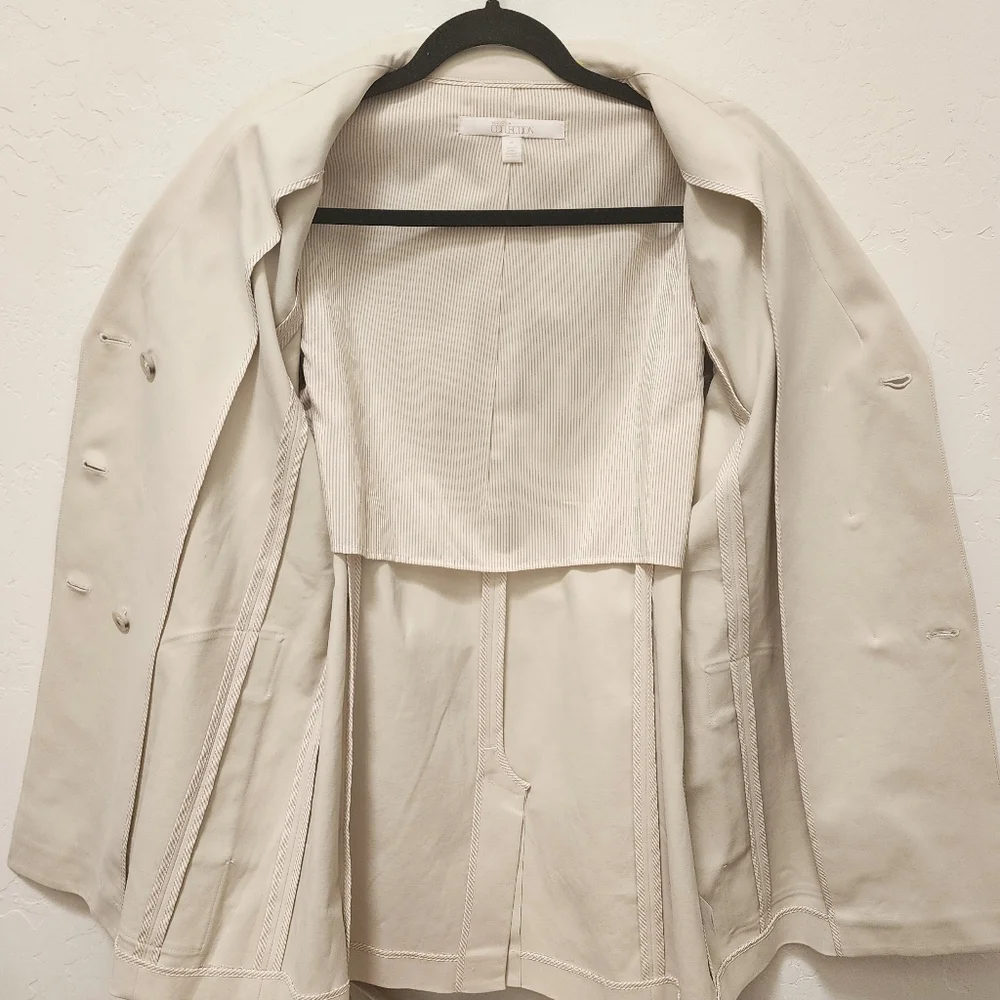 Nordstrom Collection Cotton Belted Trench Coat , Medium - Picture 7 of 7
